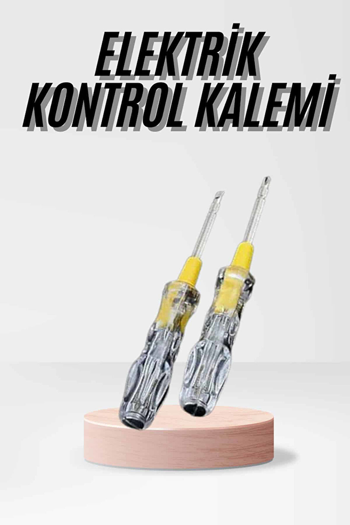 Kontrol Kalemi Çift Başlıklı Şeffaf Elektrik Testi Değişken Uçlu