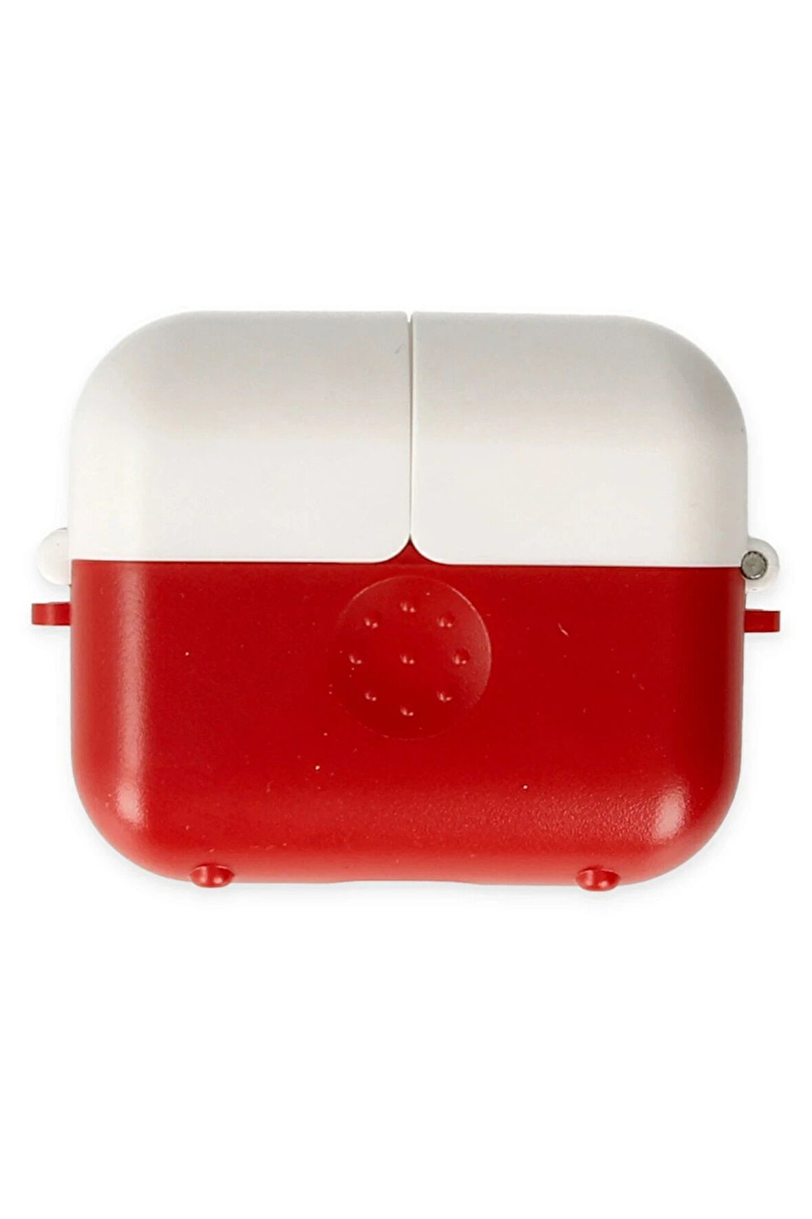 Airpods 3 (3.nesil) Basmalı Kılıf - Kırmızı-Beyaz-(5796)