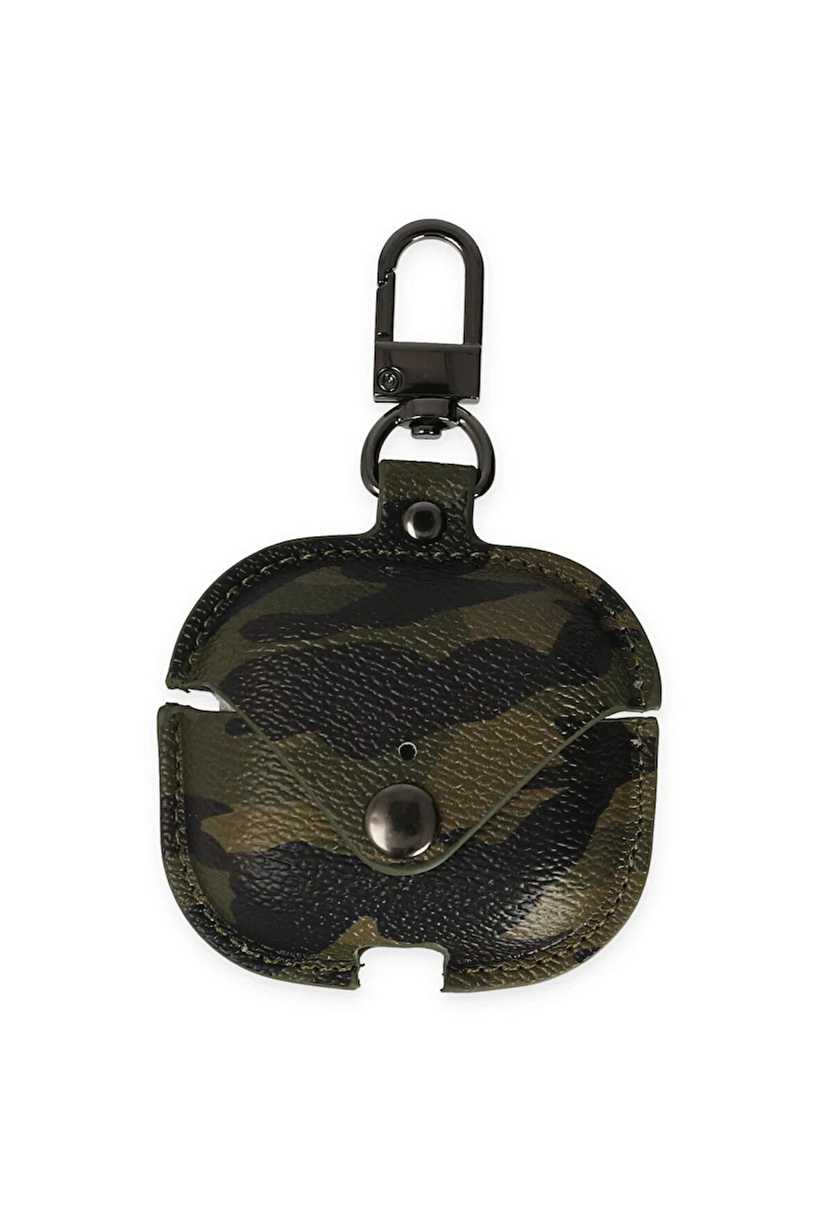 Airpods Pro 2 (2.nesil) Çanta Kamuflaj Deri Kılıf - Haki Yeşil-(5796)