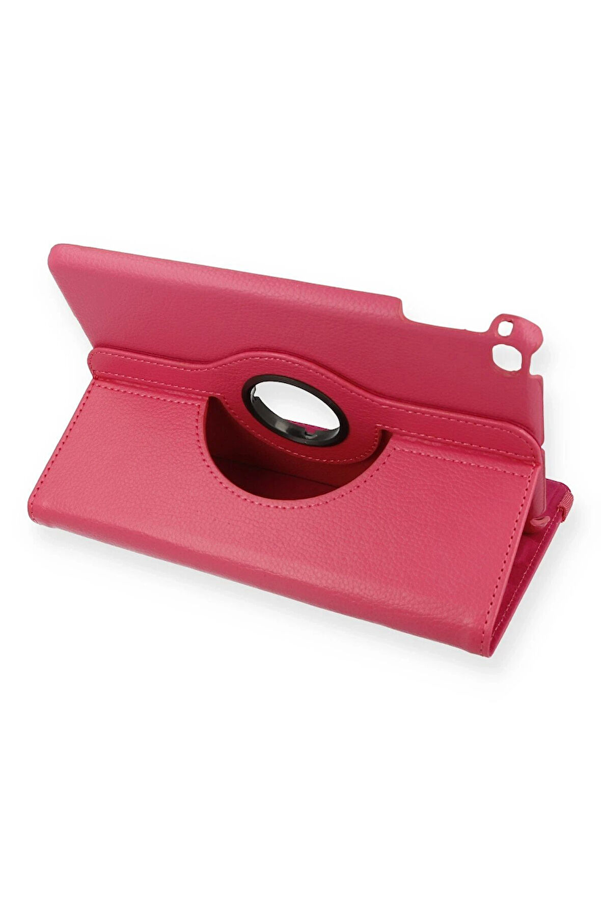 iPad Mini 4 Kılıf 360 Tablet Deri Kılıf - Pembe-(5796)