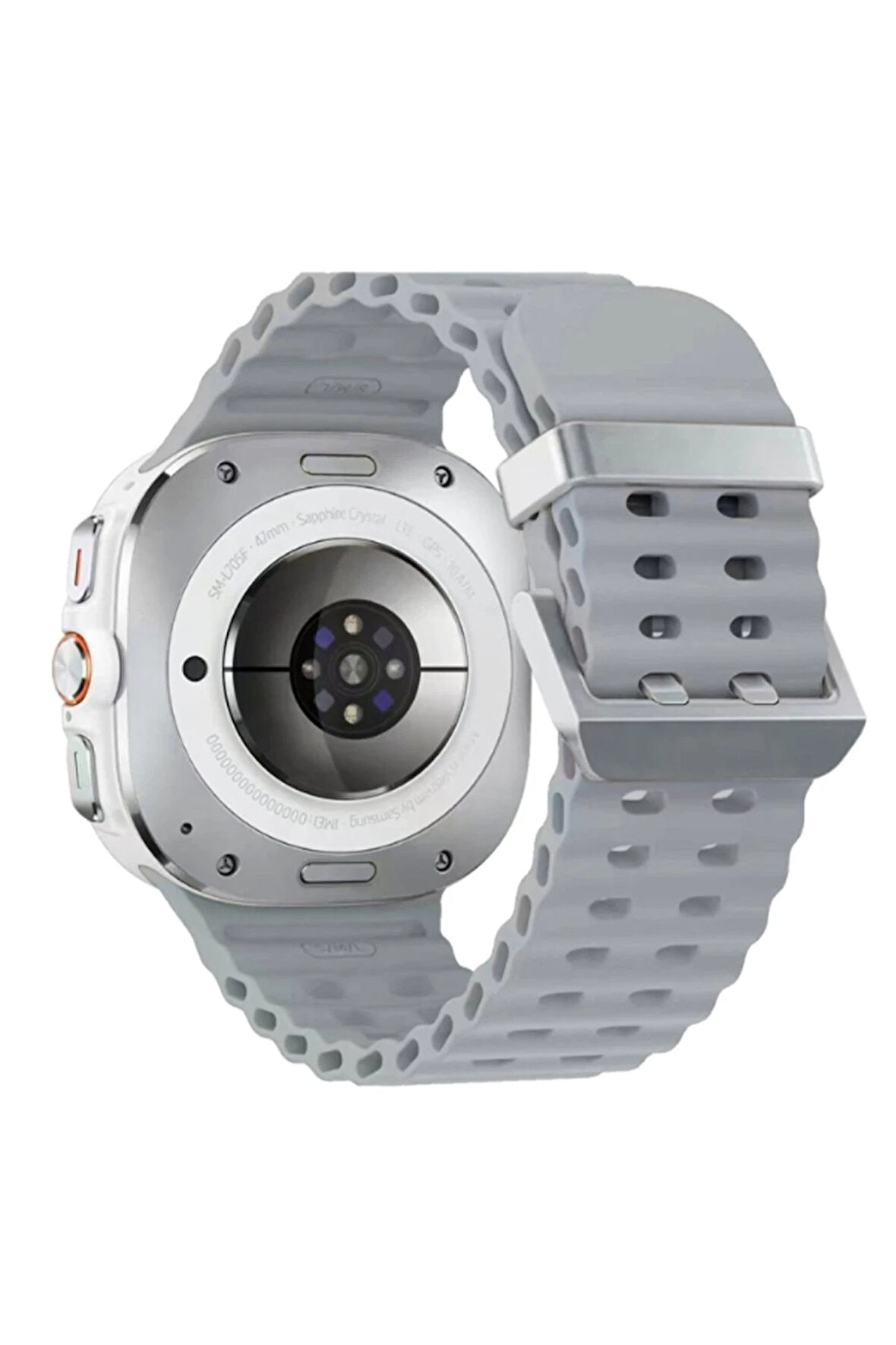 Watch 7 Ultra KR417 Rug Silikon Kordon - Gri-(5796)