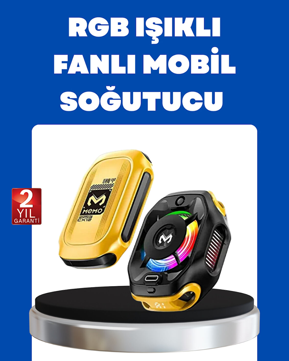 Manyetik Montajlı Dijital Ekranlı Telefon Soğutucu