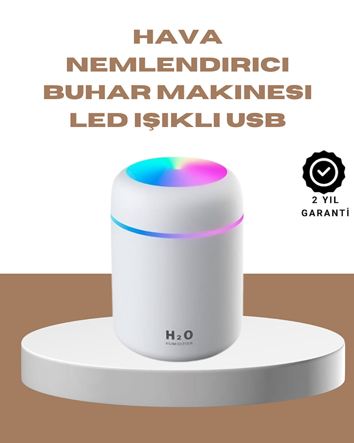 USB Girişli Taşınabilir Mini Nemlendirici 300ml Su Hazneli