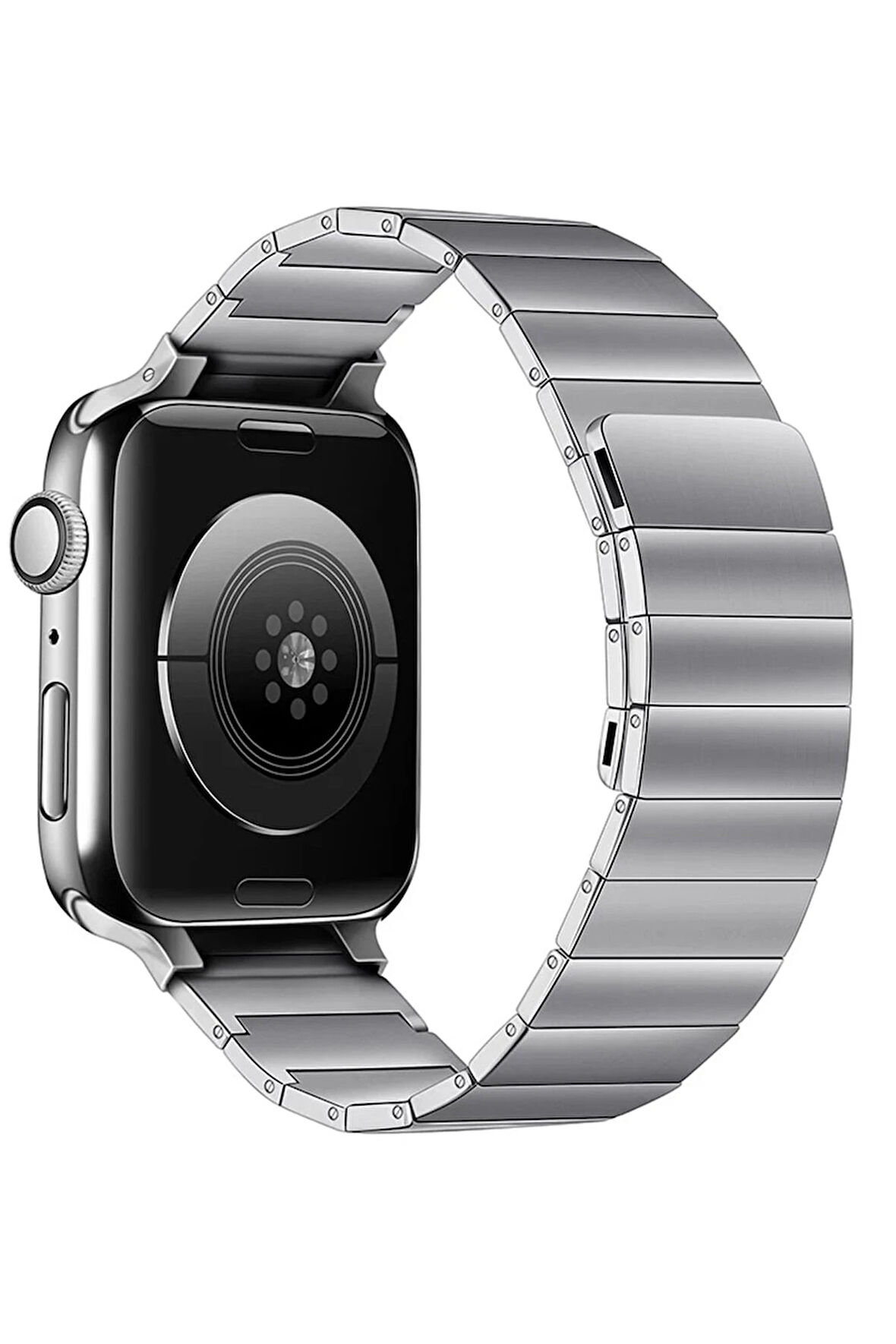 Apple Watch 38mm KR404 Huks Kordon - Gümüş-(5796)