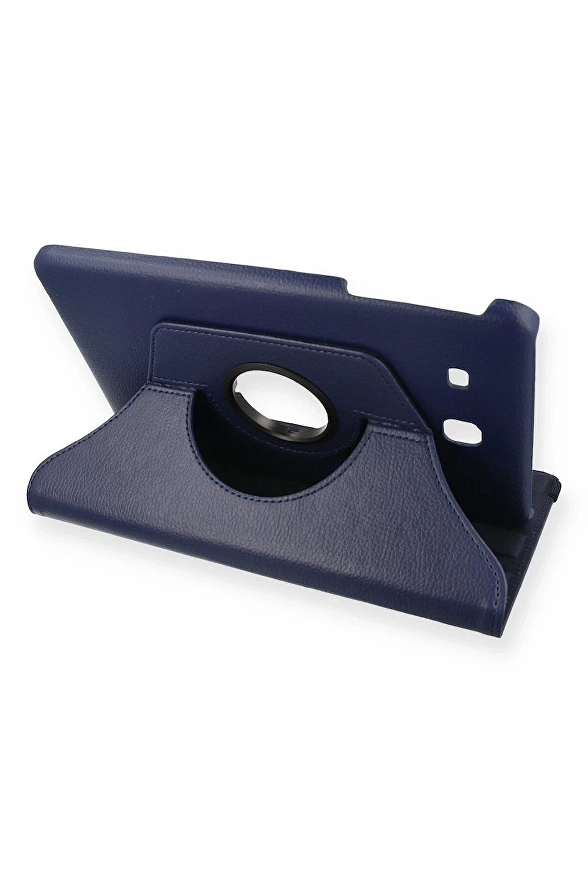 Samsung Galaxy T560 Tab E 9.7 Kılıf 360 Tablet Deri Kılıf - Lacivert-(5796)