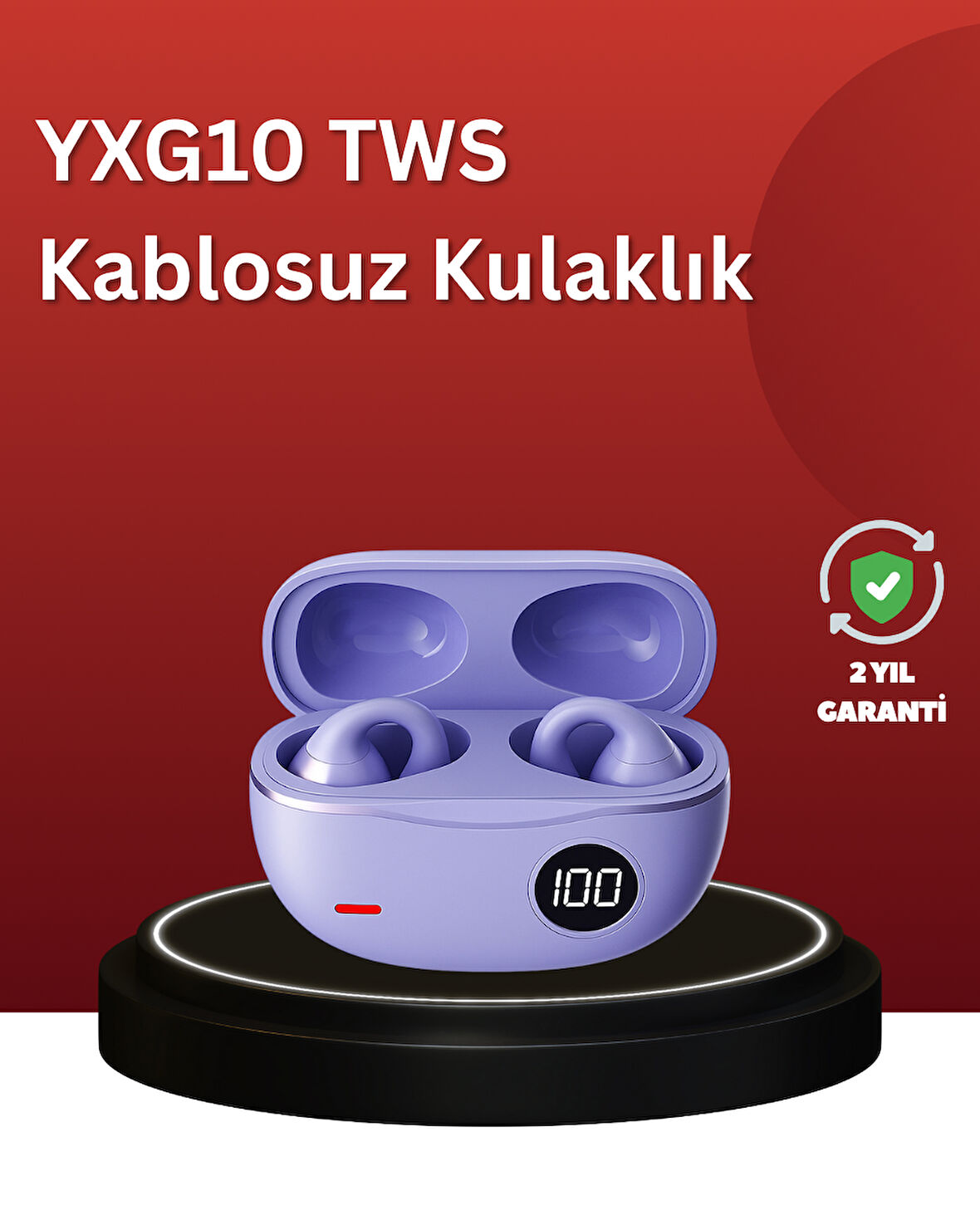 YXG10 Açık Kulak Bluetooth Kulaklık – Klipsli Güvenli Spor Tasarım 30 Saat Pi