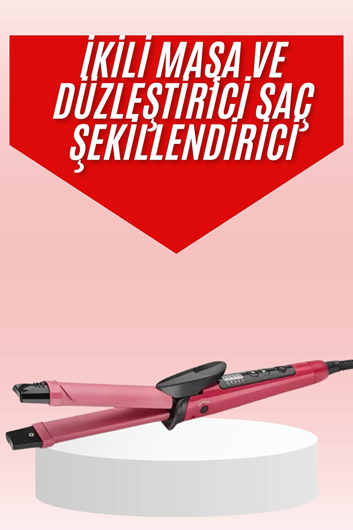 Saç Şekillendirici Düzleştirici ve Maşa Özellikli Şekillendirici Seramik Kapl