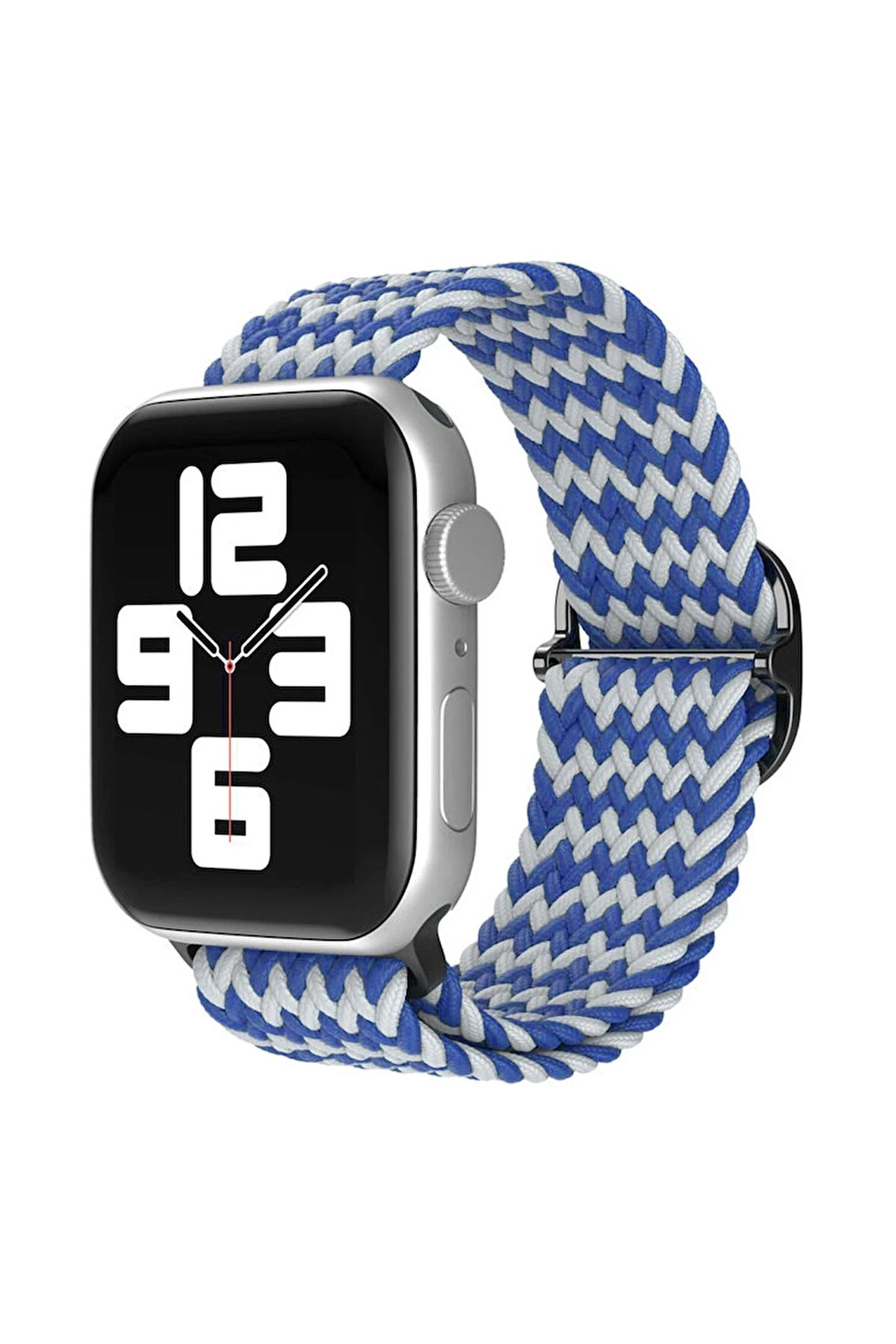 Apple Watch 42mm Star Kordon - Zigzag Beyaz-Mavi-(5796)