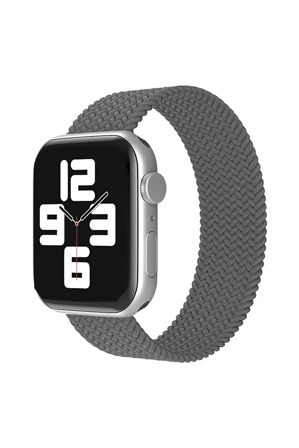 Apple Watch 42mm Ayarlı Solo Silikon Kordon - Gri-(5796)