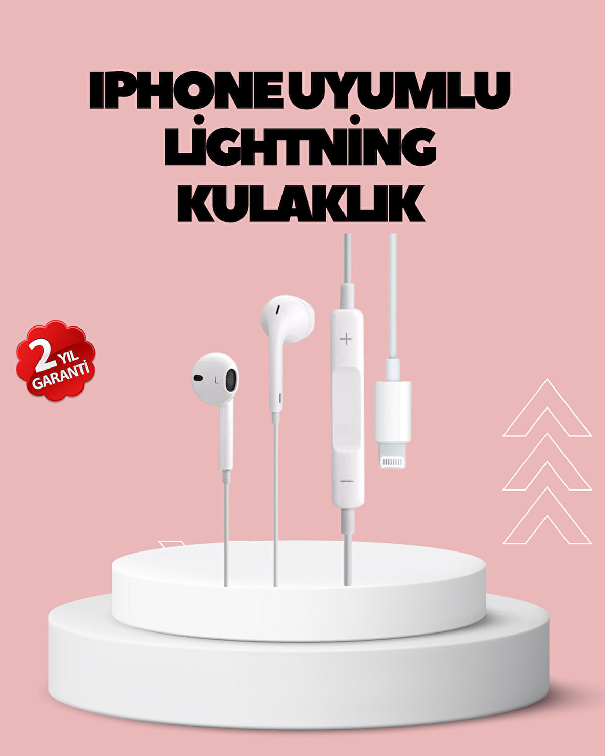 Konforlu Ergonomik Kare Tasarımlı Müzik ve Çağrı Kulaklığı
