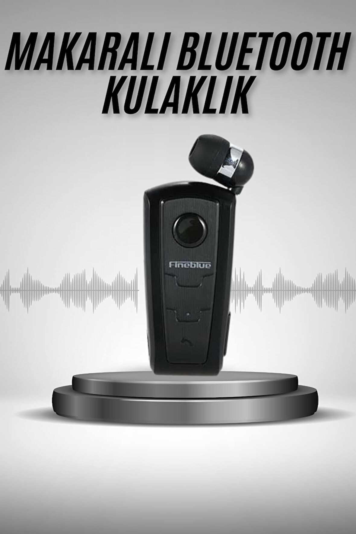 Makaralı Bluetooth Kulakiçi Yaka Kulaklığı Kablosuz Kulaklık