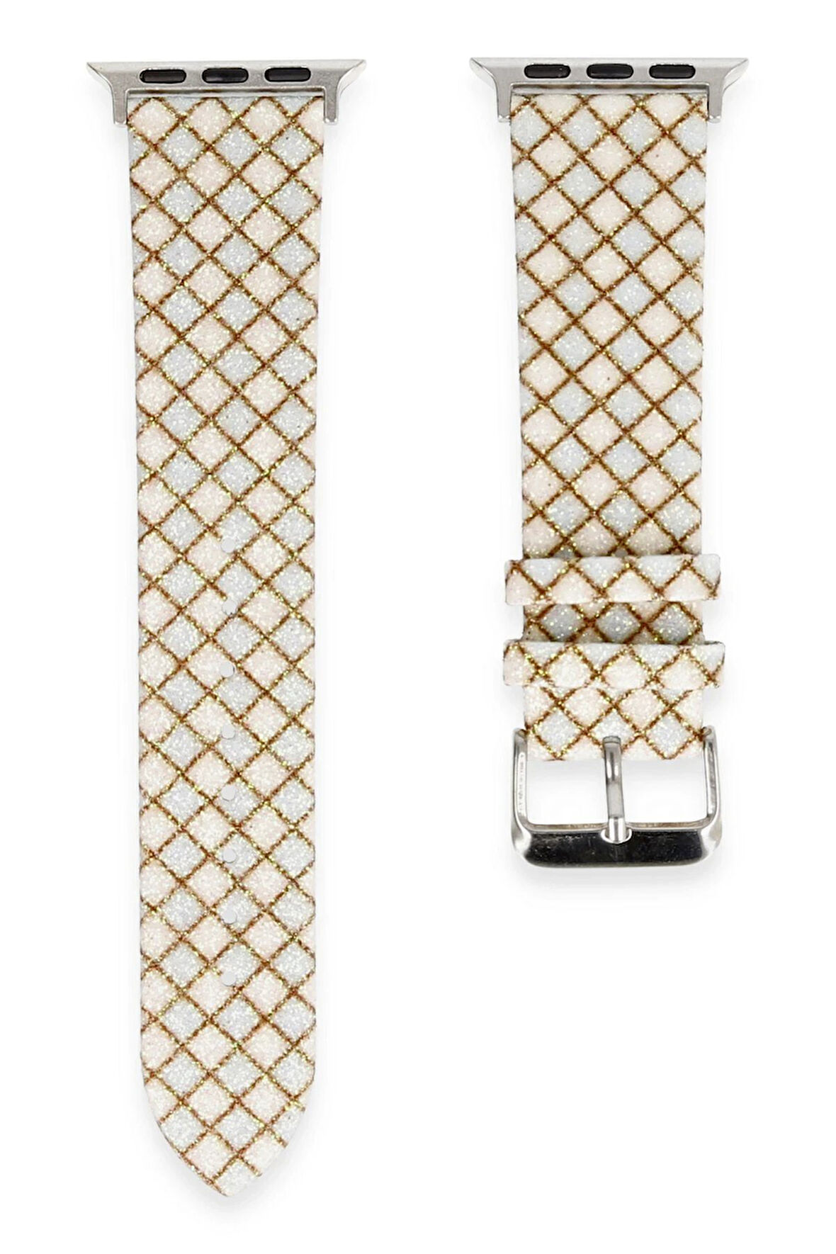 Apple Watch 42mm Karo Motif Kordon - Mavi-(5796)