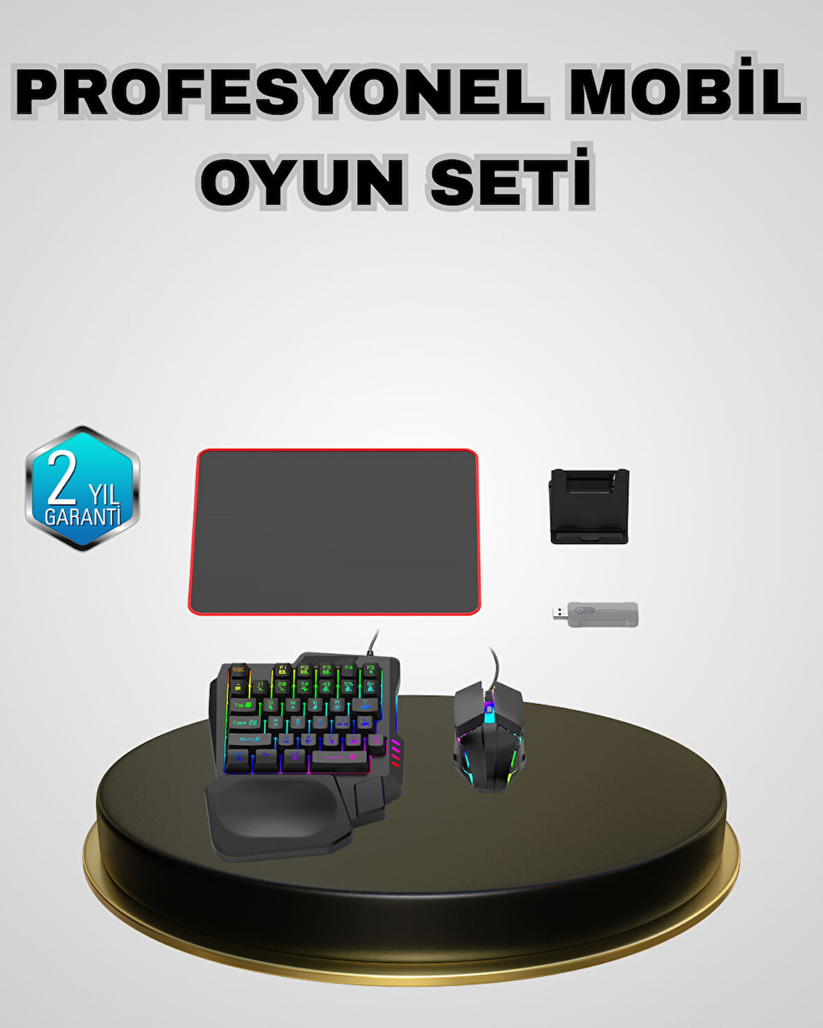 Mobil Gaming Set Klavye + Mouse + Dönüştürücü 5’li Paket Yüksek DPI Bluetoo