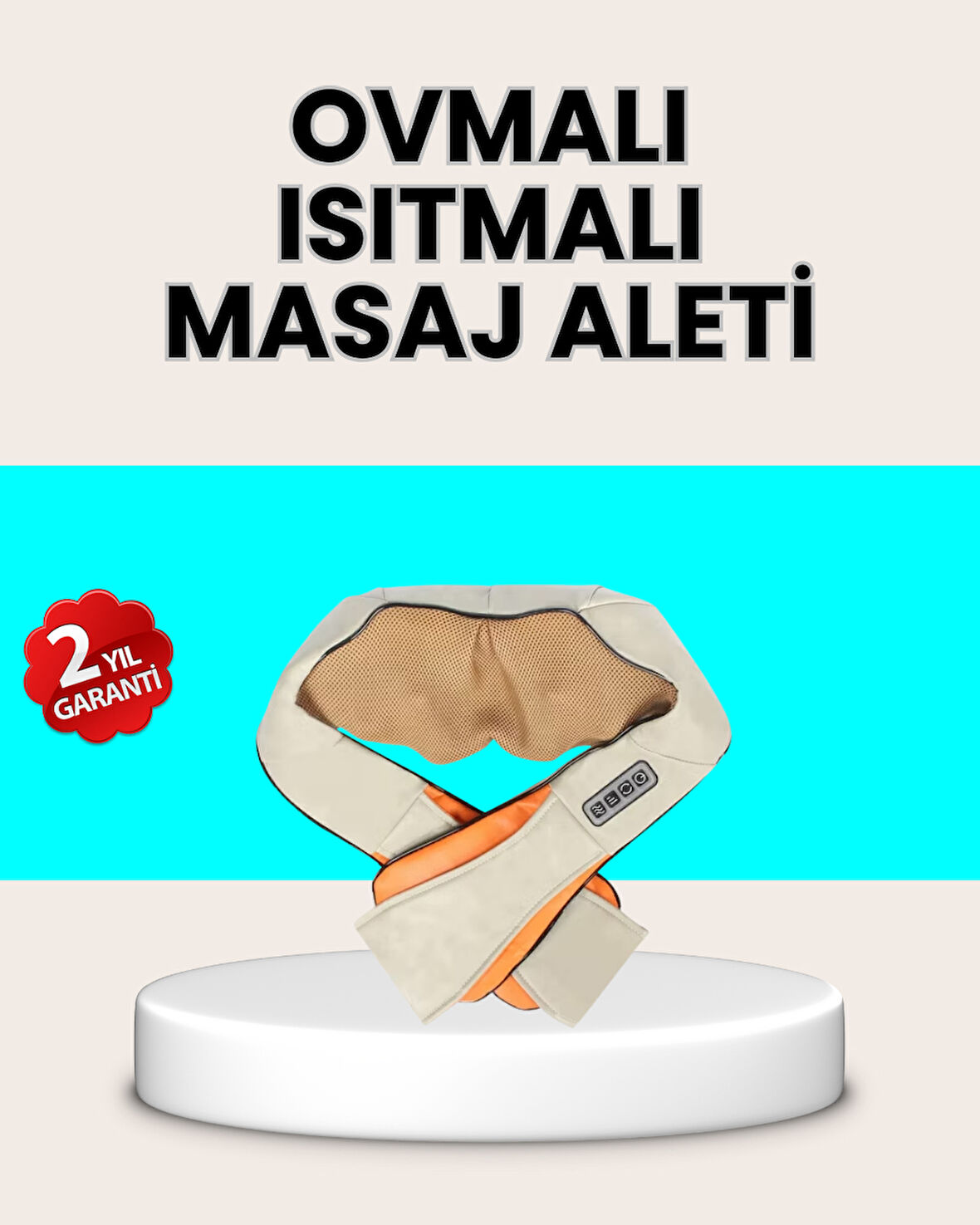 Ev Tipi Ovmalı Isıtmalı Boyun Omuz Bel Masaj Aleti Kolay Kullanım