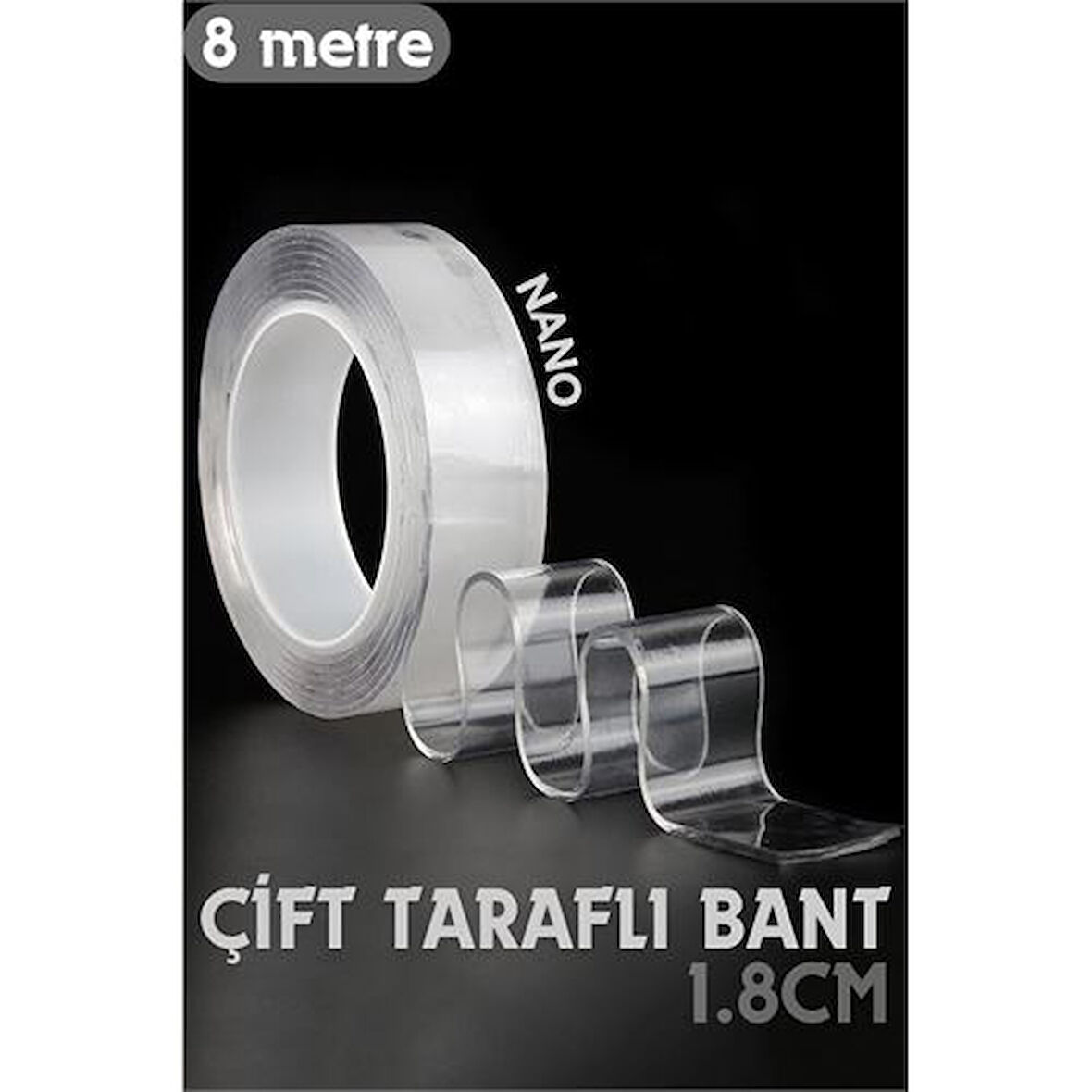 HSNET 8 Metre Çift Taraflı Yapıştırıcı Bant Çivisiz Montaj