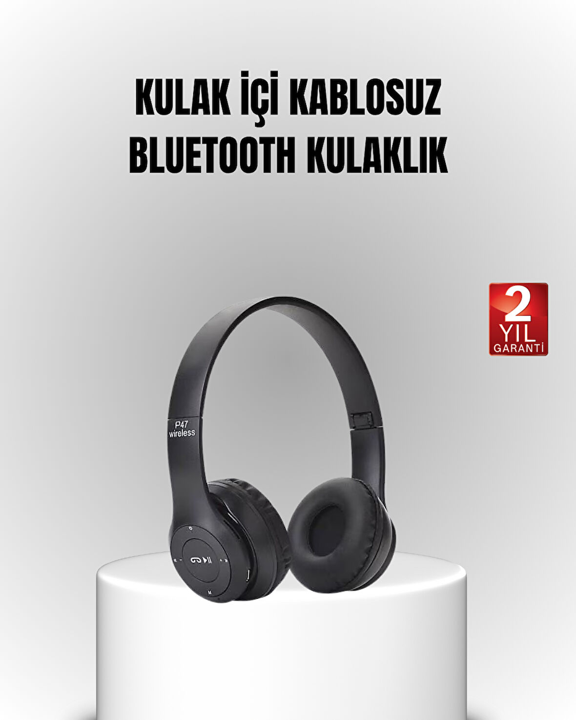 Bluetooth Kablosuz Kulaklık – Extra Bass TF Kart Mikrofonlu Ayarlanabilir Ergonom