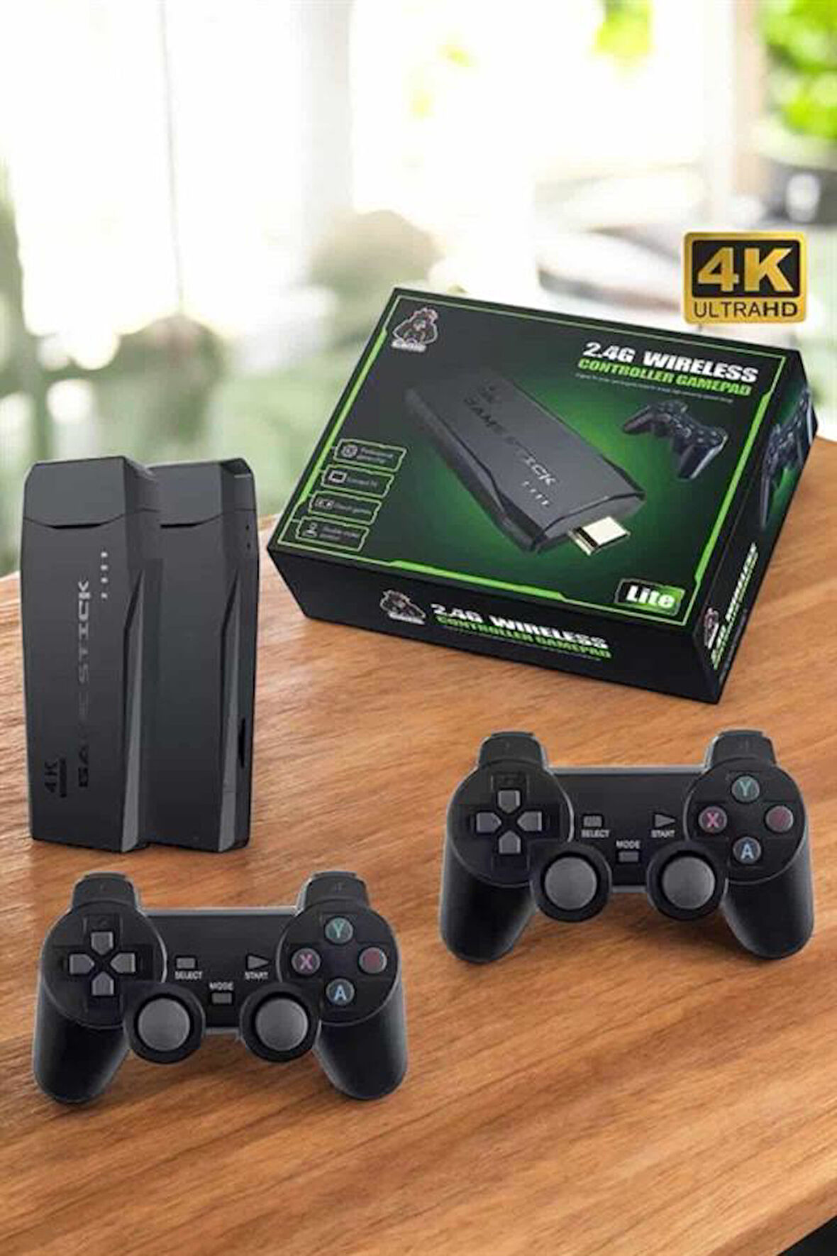 Gaming Atari 2.4g Uyumlu Kablosuz Çift Kol Game Stick