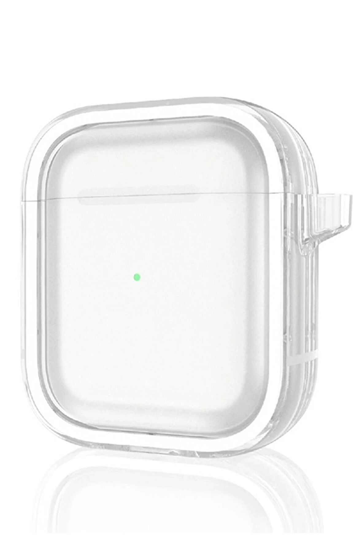 Airpods 4 (4.nesil) Shiny Şeffaf Kılıf - Beyaz-(5796)