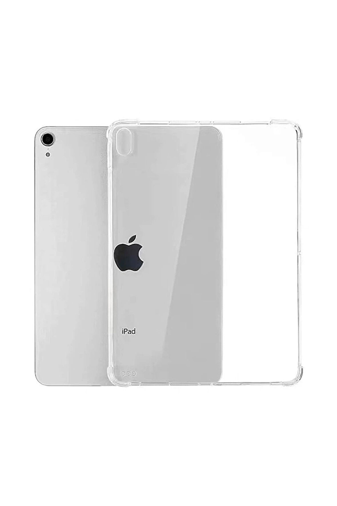 iPad Air 4 10.9 Kılıf Anti Şeffaf Tablet Silikon - Şeffaf-(5796)