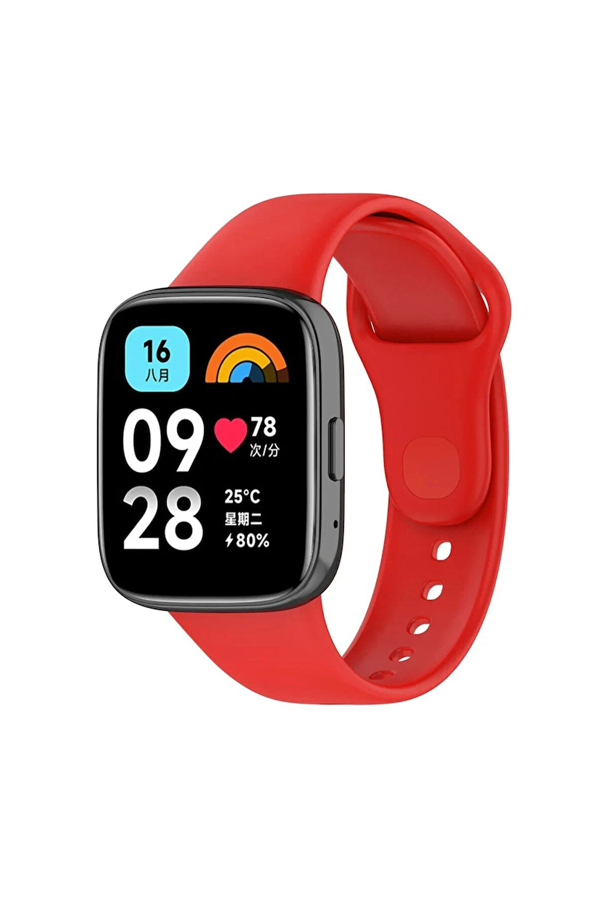 Xiaomi Redmi Watch 3 Active Klasik Kordon - Kırmızı-(5796)