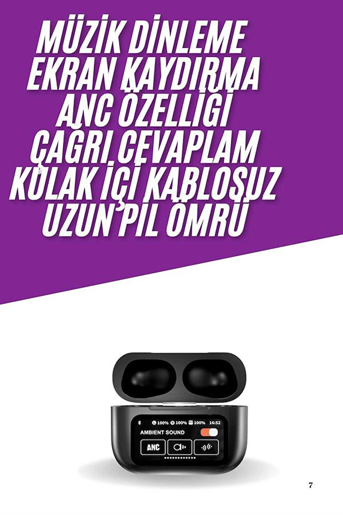 Kablosuz Bluetooth Kulaklık Pro Yeni Nesil Dokunmatik Kontrol