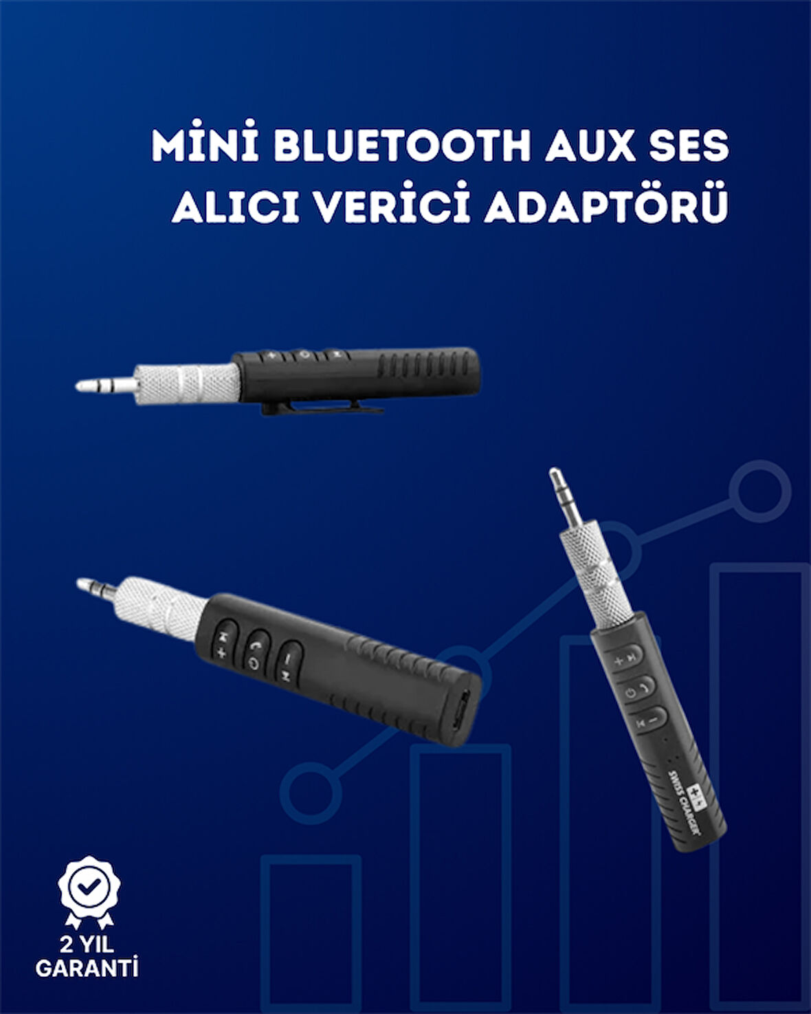 Kablolu Hoparlör ve Kulaklıklar İçin Bluetooth Adaptör | Mini Boy Klipsli Taş?