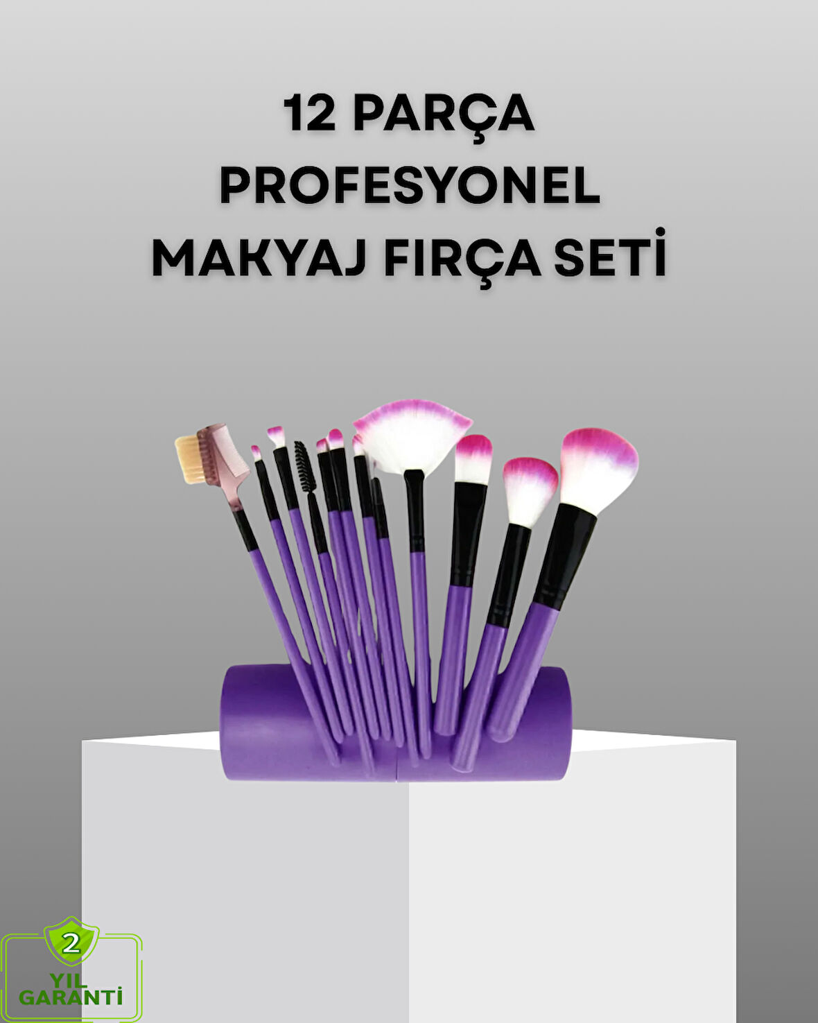 Ultra Yumuşak 12’li Makyaj Fırça Seti – Dökülme Yapmaz Dalin Şampuan ile T