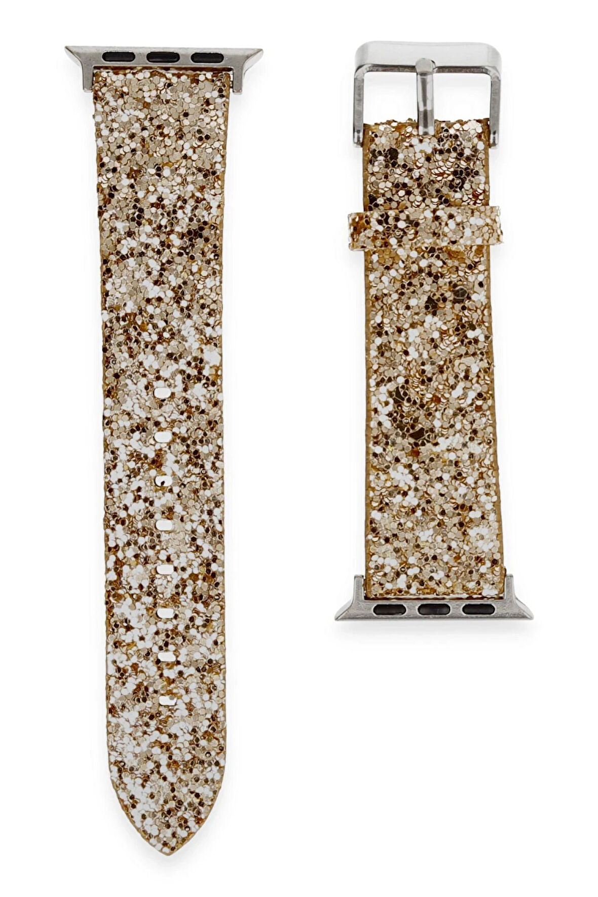 Apple Watch 38mm Starry Taşlı Kordon - Gold-(5796)