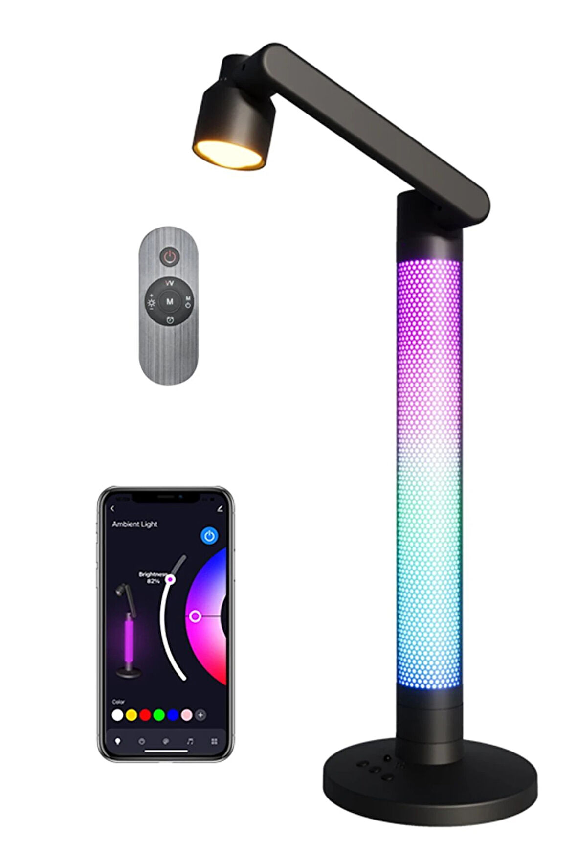 HFW002 RGB Masaüstü Dekoratif Lamba - Siyah-(5796)