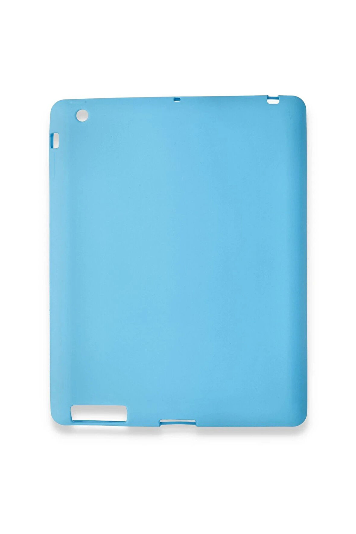 iPad 4 9.7 Kılıf Evo Tablet Silikon - Mavi-(5796)