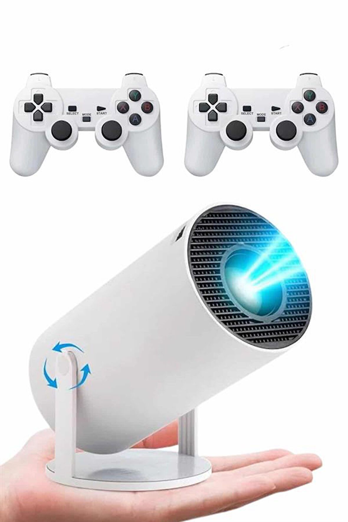 Ayaklı Oyun Projeksiyonu Çift Kollu Taşınabilir Sinema Projektörü