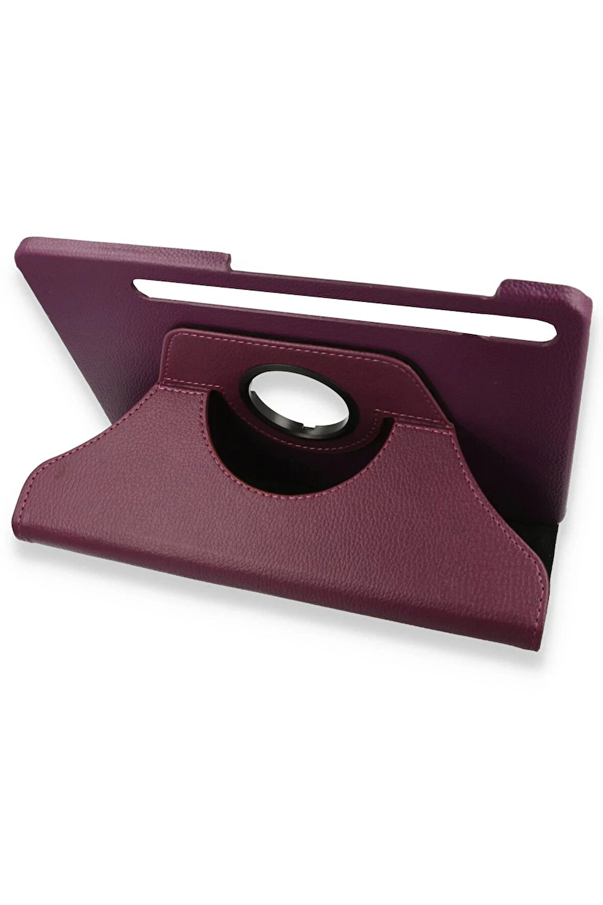 Samsung Galaxy X800 Tab S8 Plus 12.4 Kılıf 360 Tablet Deri Kılıf - Mürdüm-(579