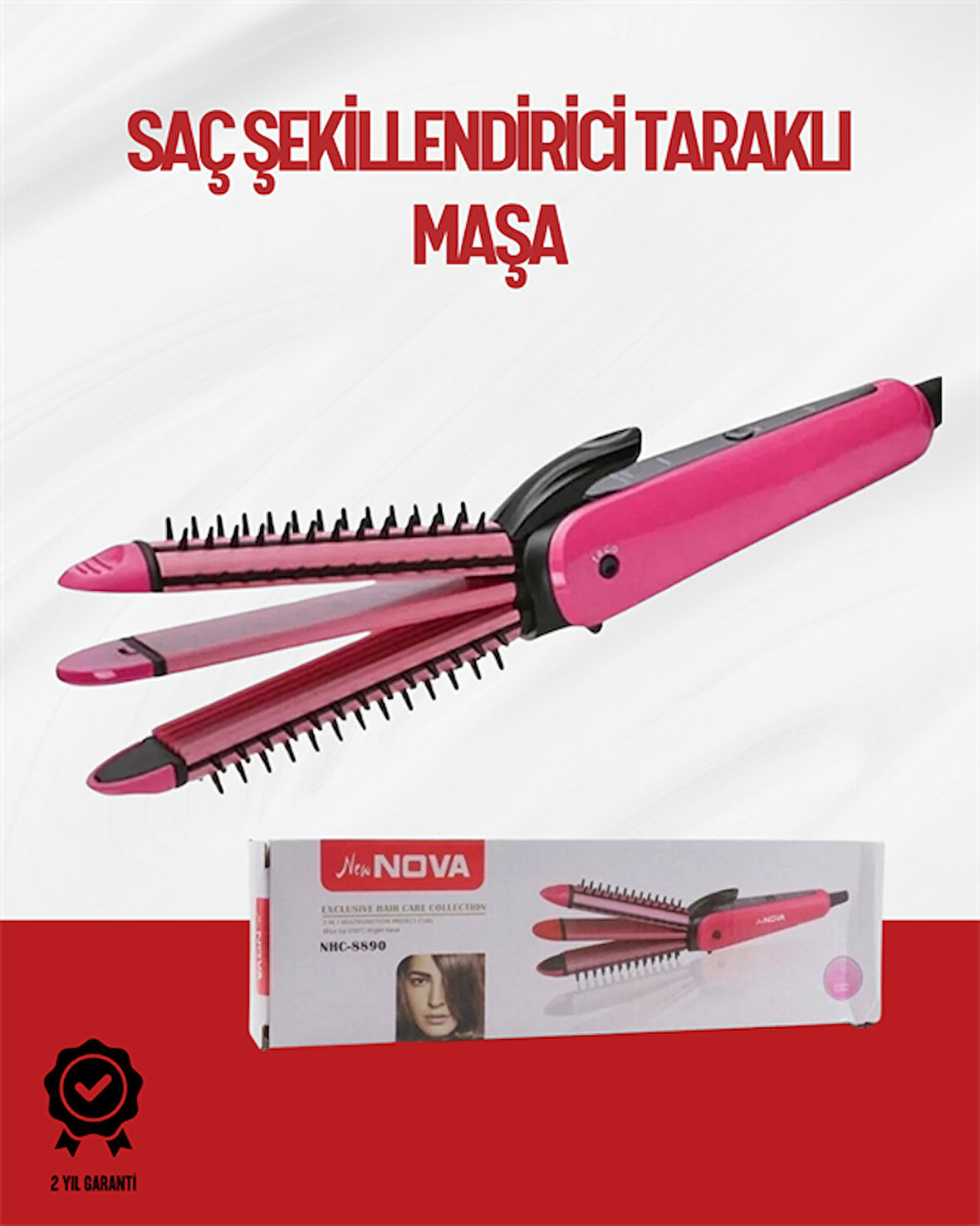 Saçı Sabitleyen Çok Fonksiyonlu Saç Maşası