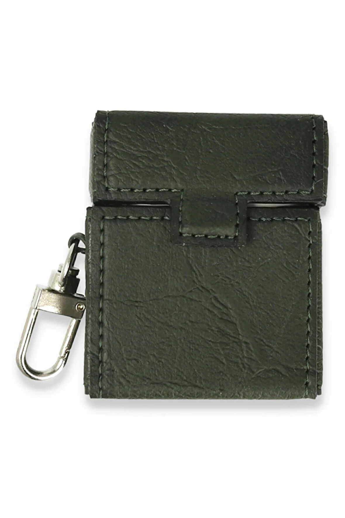 Airpods 2 (2.nesil) Deri Kılıf - Haki Yeşil-(5796)