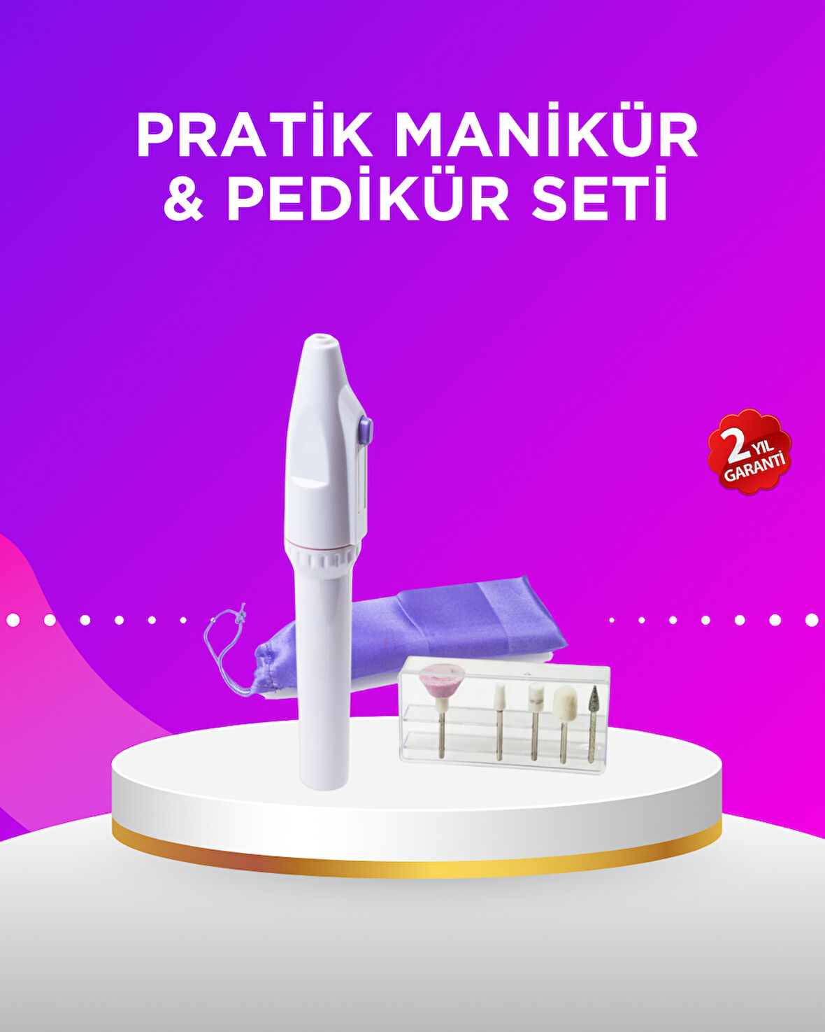 Elektrikli Manikür ve Pedikür Matkap Seti – Ayarlanabilir Hız Ergonomik ve Sess