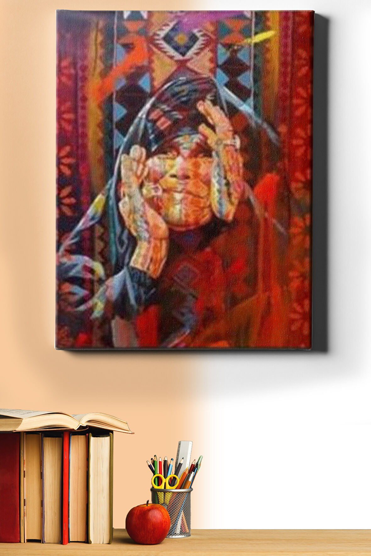 Sayılarla Boyama Seti Kasnaklı Yörük Ana 60 X 75 Cm