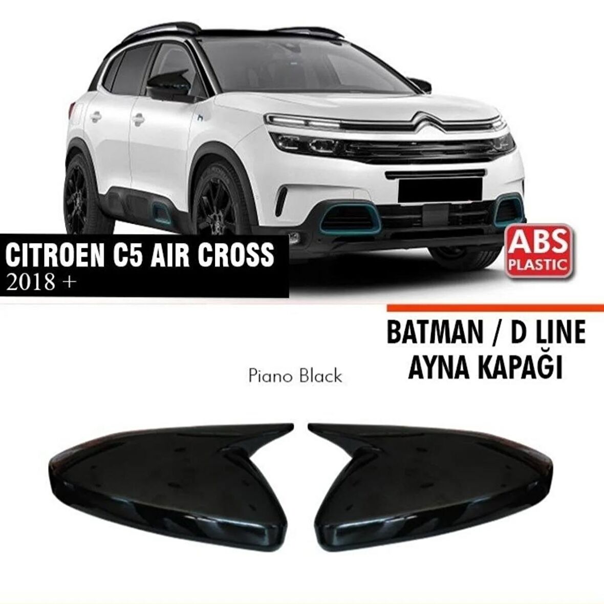 Citreon C5 Aircross Batman Yarasa Ayna Kapağı 2018 ve sonrası Uyumlu