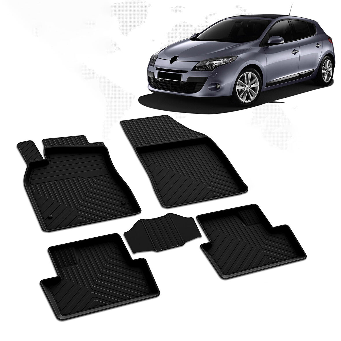 Renault Megane 3 4D Havuzlu Paspas 2010-2016 A+Kalite