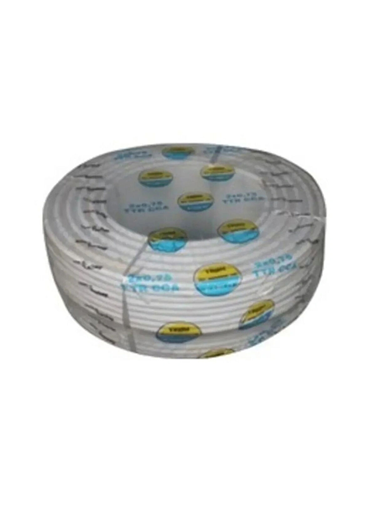 YEŞİM KABLO TAM KESİT 2X0.75 TTR CCA KABLO BEYAZ RENK 100 MT