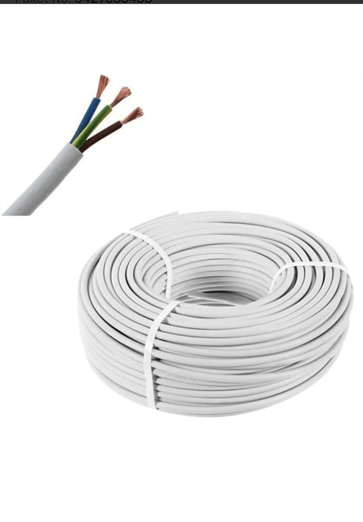 ELEKTRİK KABLOSU 50 METRE 2X1.5 UZATMA SEYYAR KABLOSU