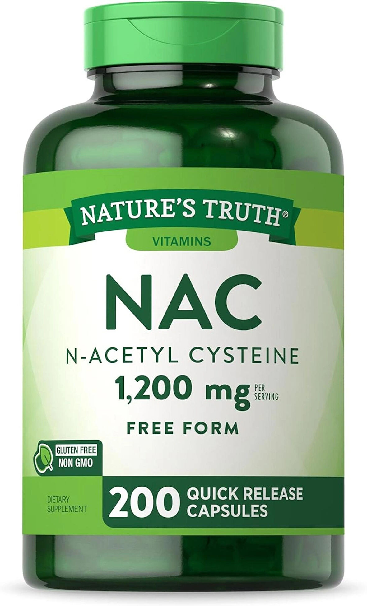 NATURES TRUTH N-Acetyl Cysteine 1200 mg (NAC) 200 Kapsül - 100 SERVİS