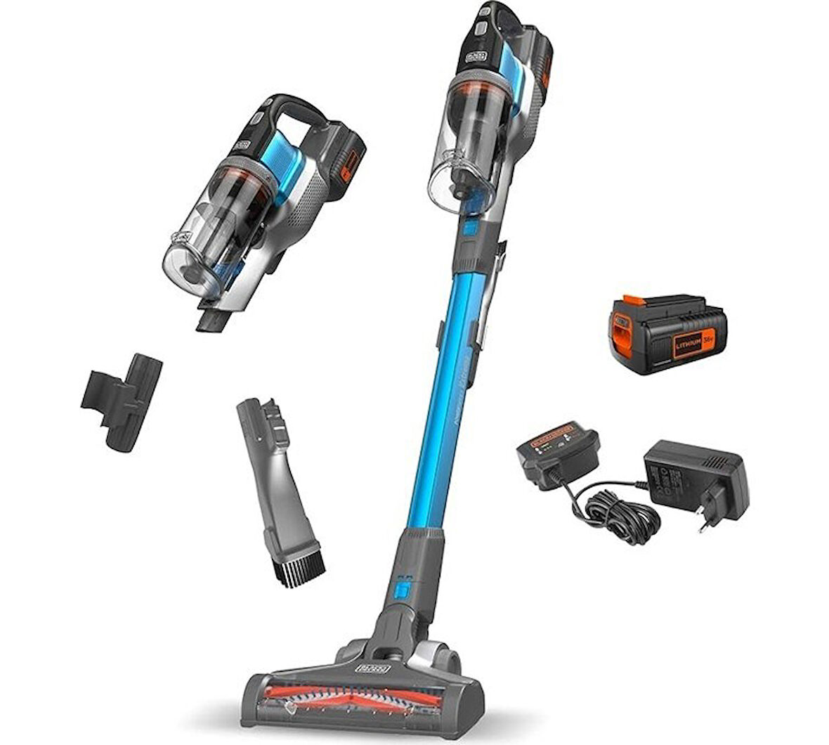 Black+Decker BDPSE3615-QW 4'ü 1 Arada 36 V, 1.5 Ah Şarjlı Dikey Elektrikli Süpürge