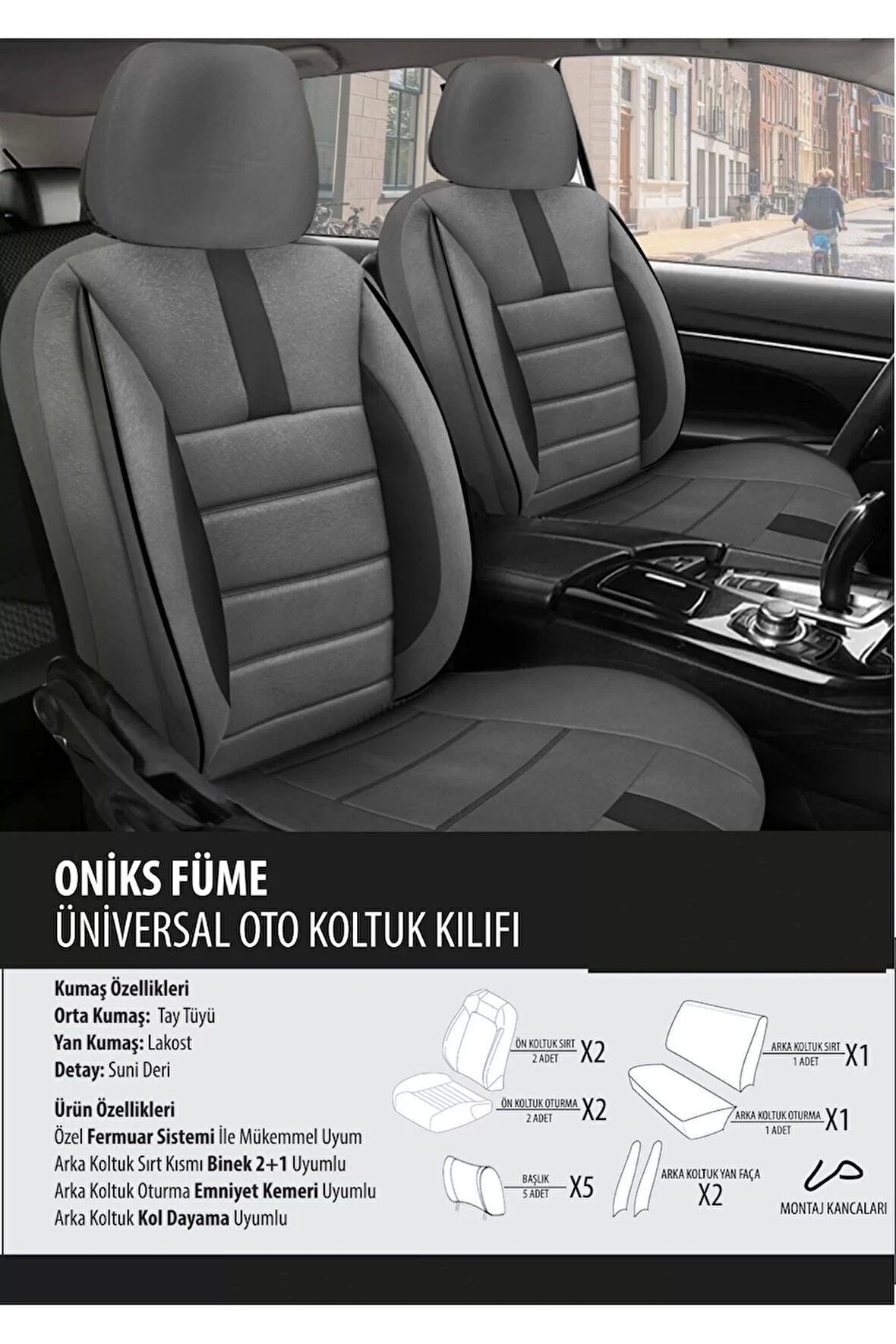 Audi S8 Koltuk Kılıfı Oniks Füme