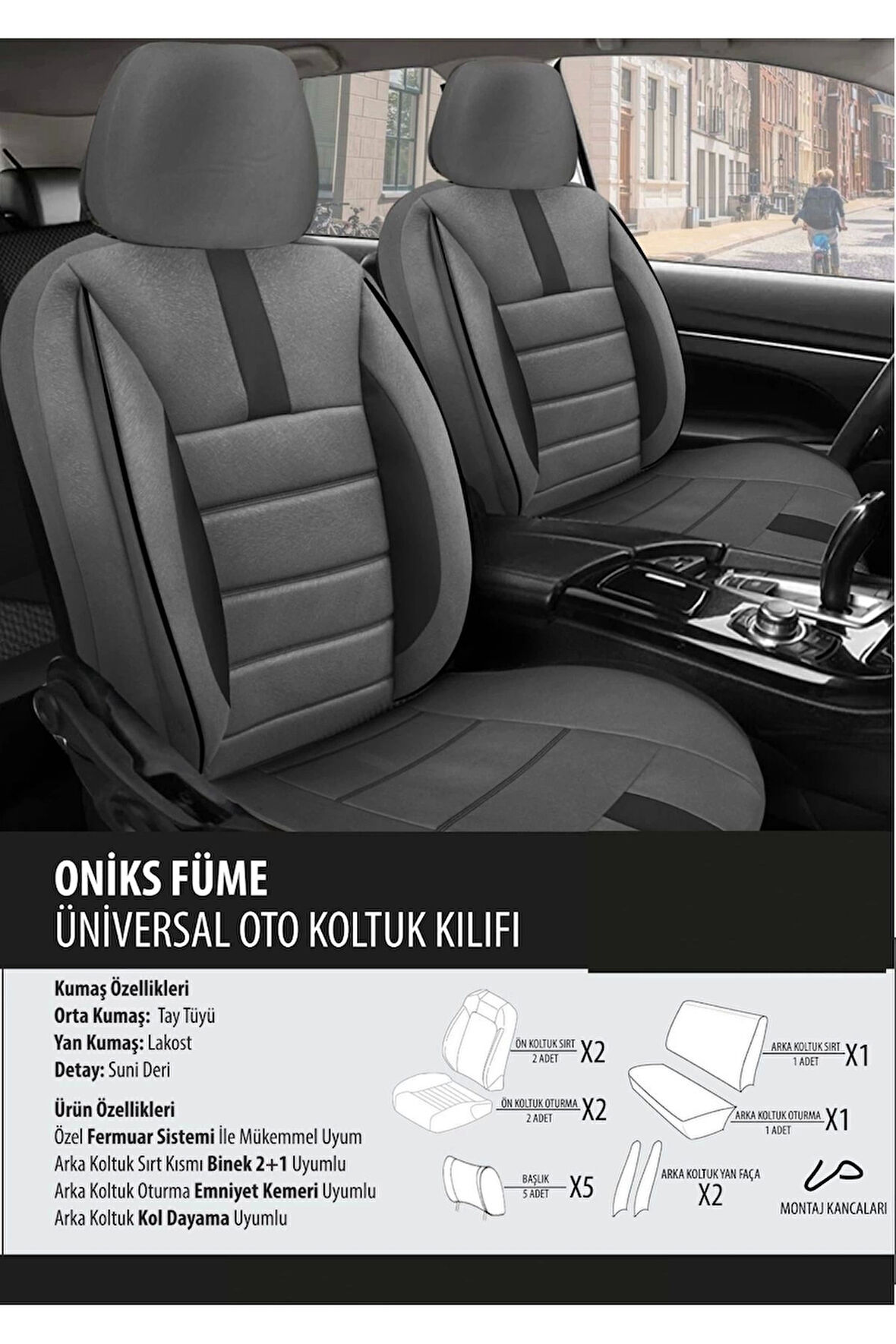 Volkswagen Golf Koltuk Kılıfı Oniks Füme