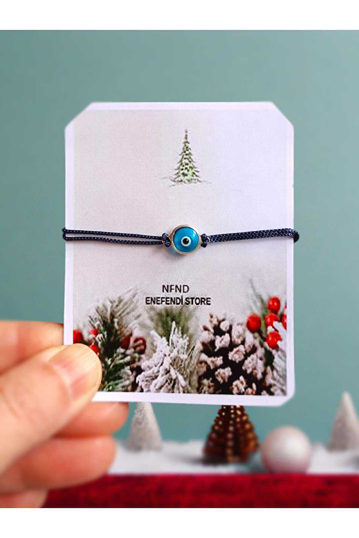 Sevgili Eş Arkadaş Çocuk Şans Nazar Bileklik Hediyelik Tekli 1.5cm Nazar Boncuklu