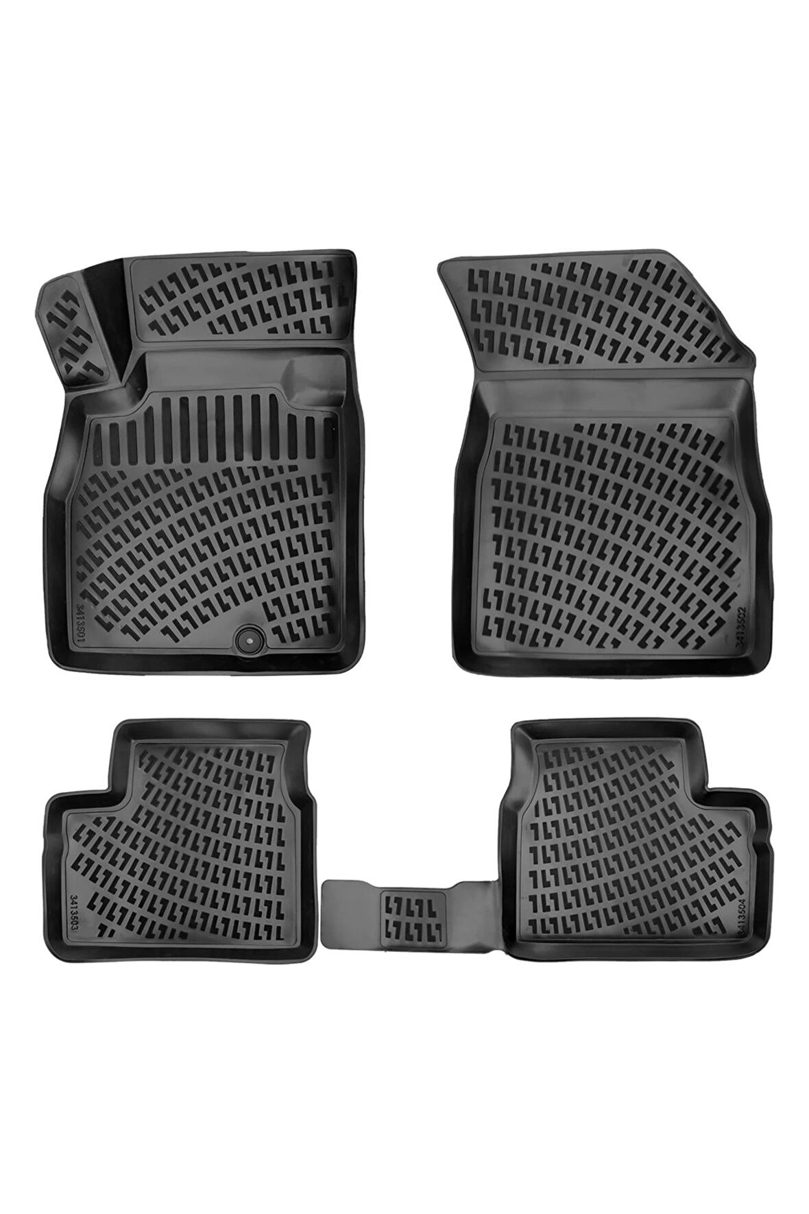 Nissan Micra 2010-2015 3D Siyah Kokusuz Havuzulu Paspas Takımı