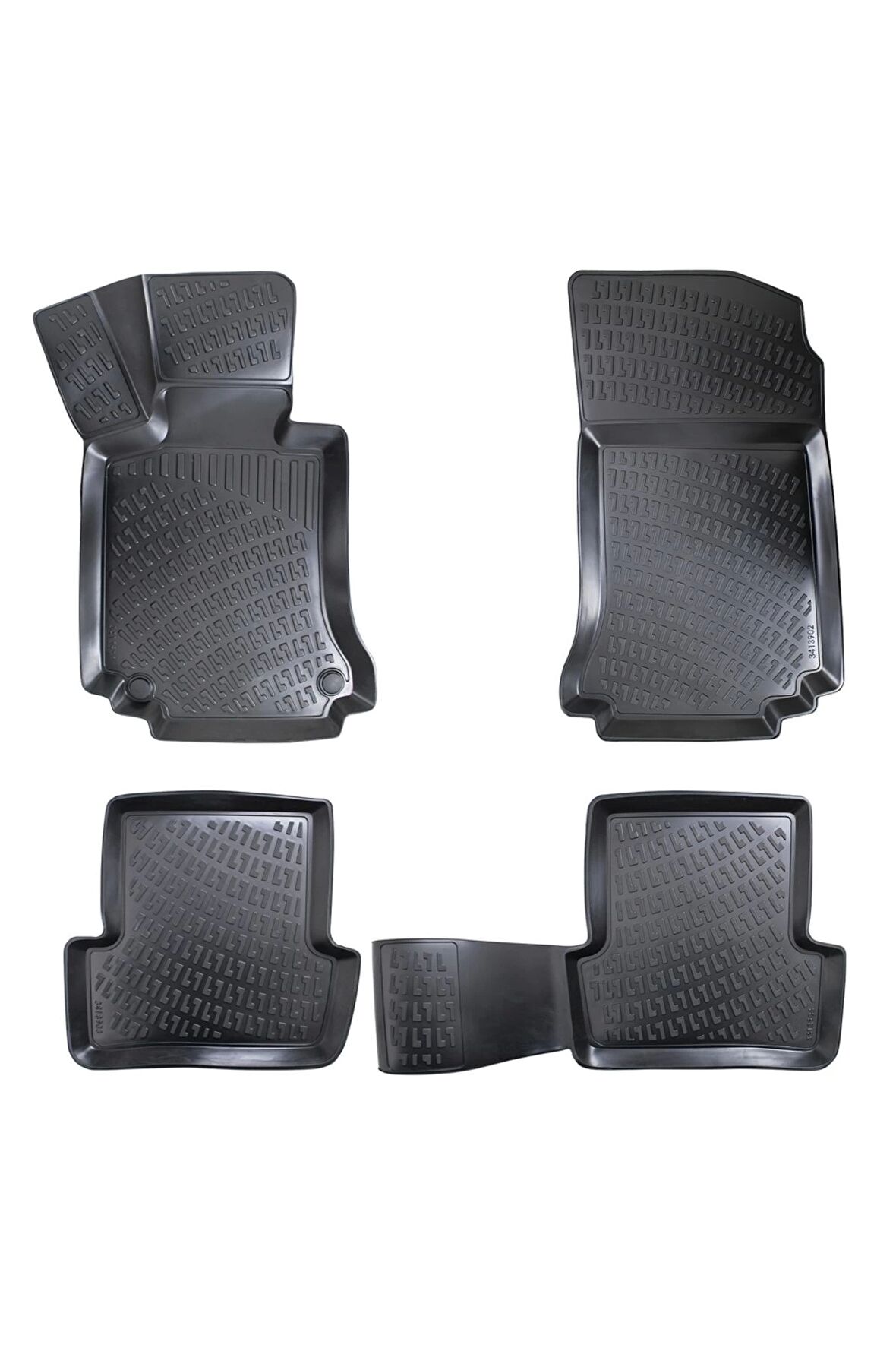 Mercedes CLA 2013-2019 3D Siyah Kokusuz Havuzulu Paspas Takımı