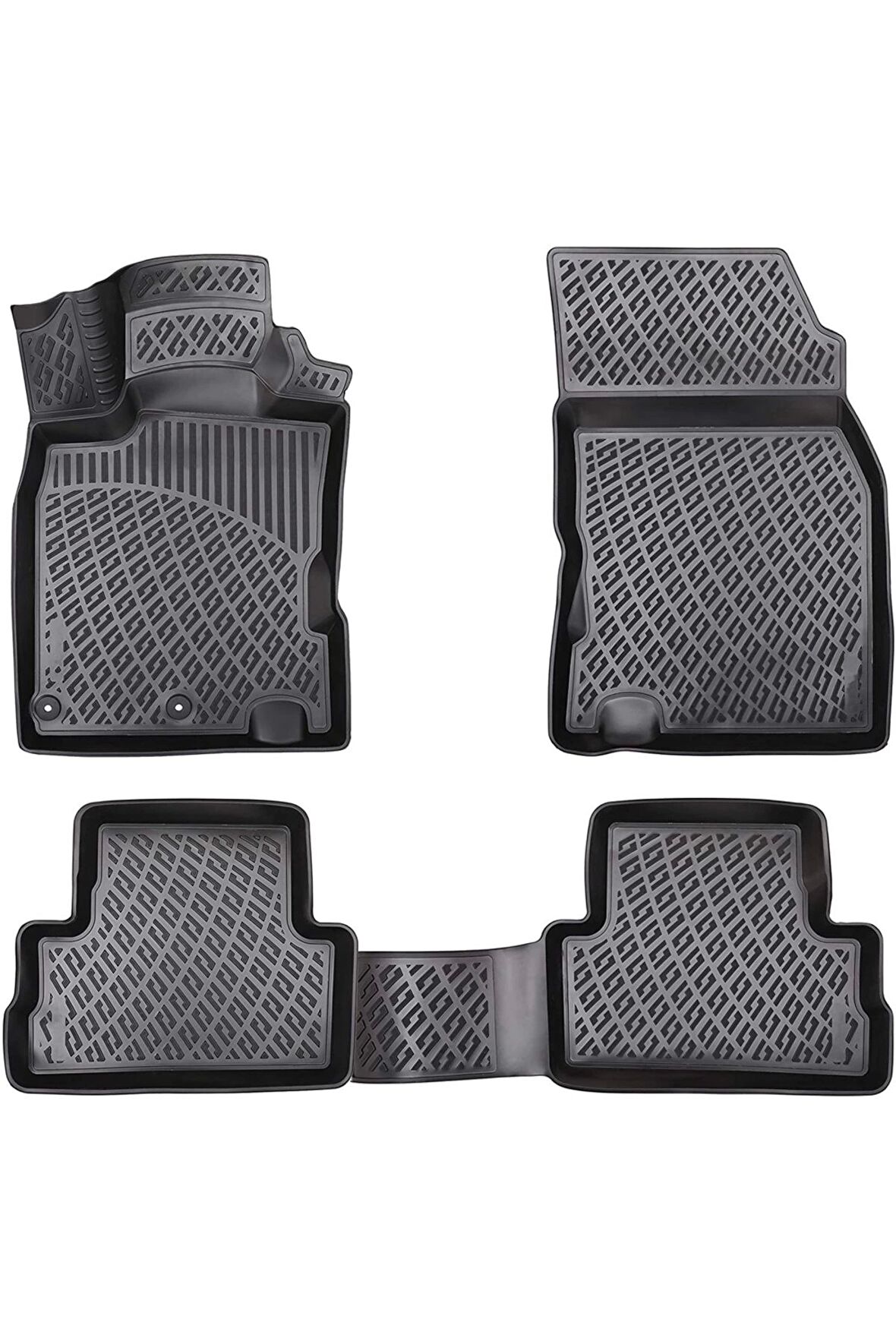 Nissan Qashqai 2013 Sonrası 3D Siyah Kokusuz Havuzulu Paspas Takımı