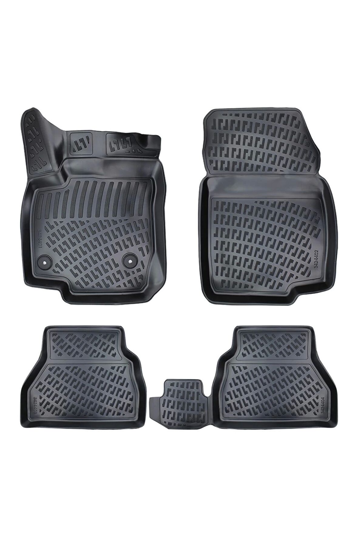 Connect PANELVAN (2 Parça) 2013 Sonrası 3D Siyah Kokusuz Havuzulu Paspas Takımı