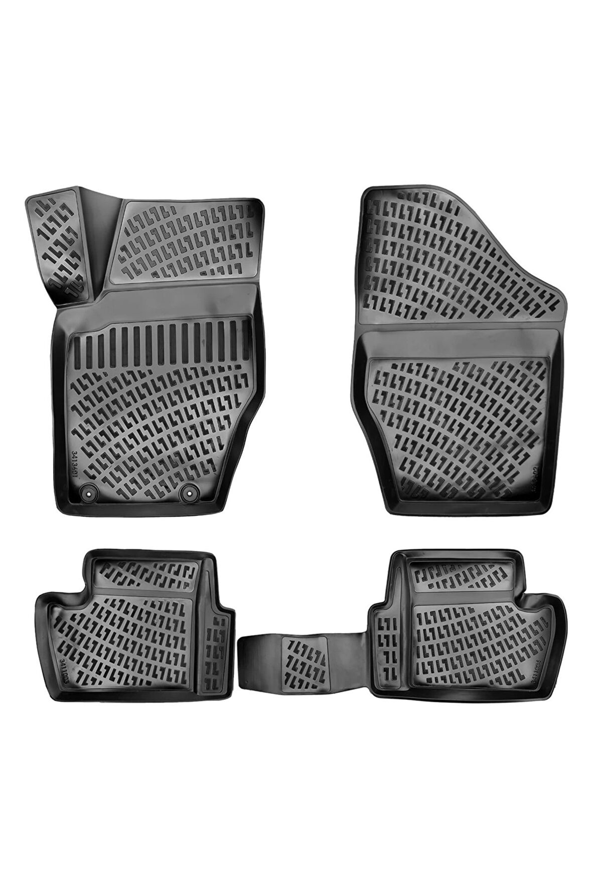 Peugeot 301 2012 Sonrası 3D Siyah Kokusuz Havuzulu Paspas Takımı